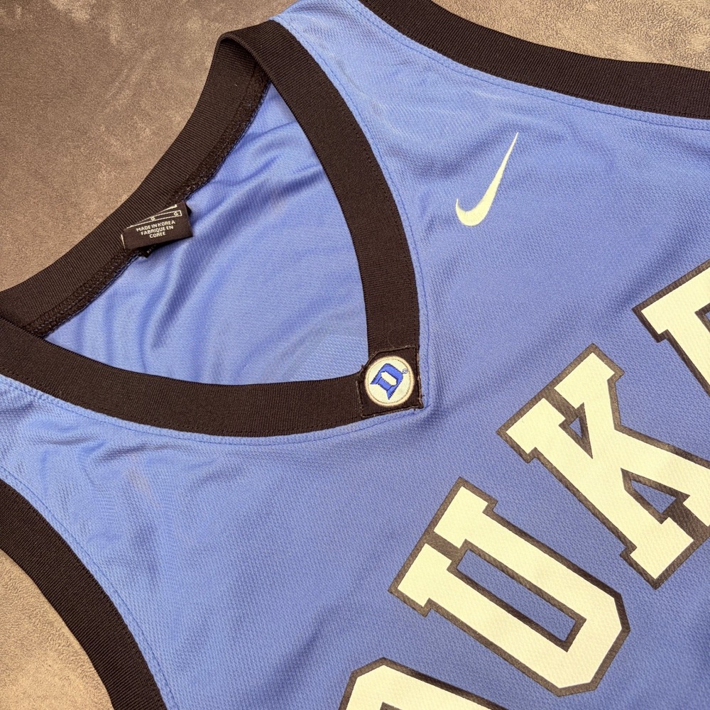 Nike Duke Blue Devils Basketball Jersey Mens Large Blue Nike Elite Series #4